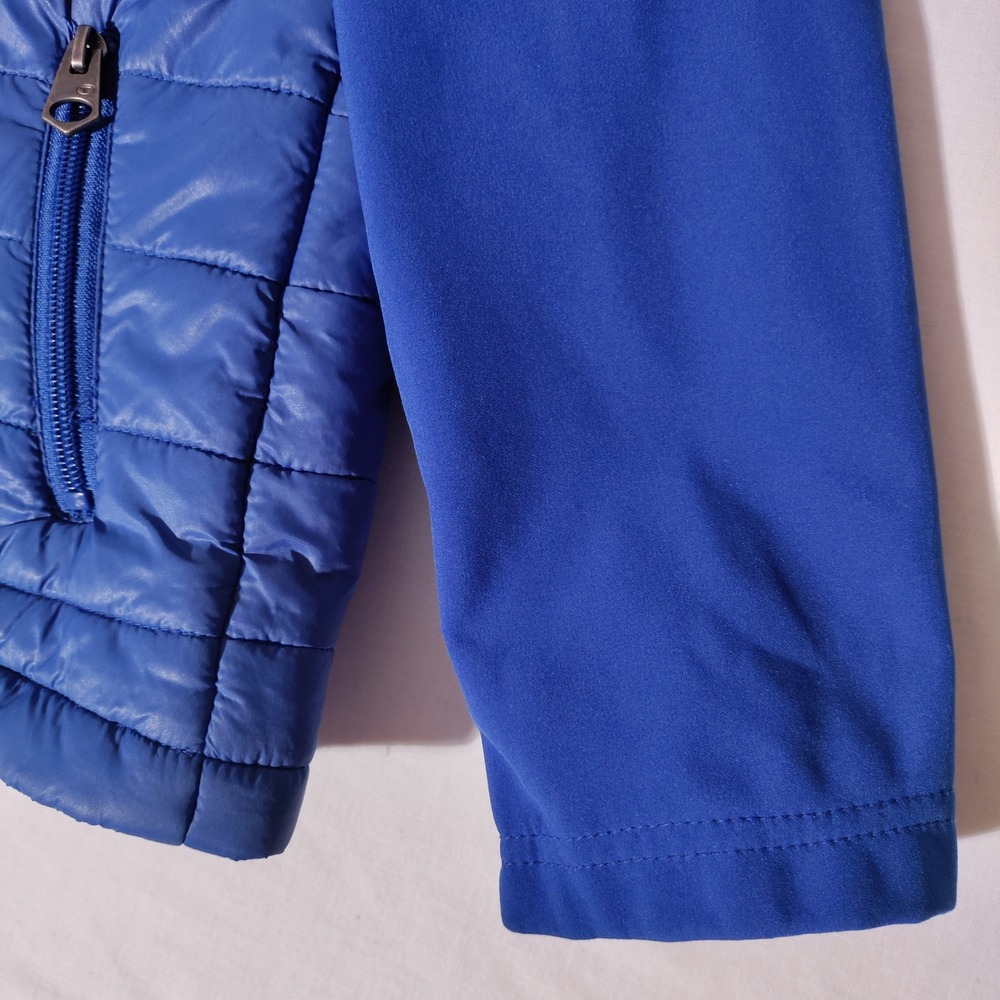 Tom Tailor Kids Blue Hybrid Puffer Softshell Hooded Jacket Size XS - Picture 3 of 11